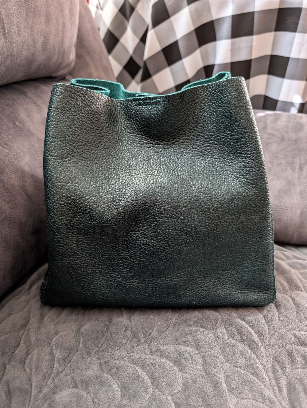 Portland Leather Butterfly Bucket Bag In Boreal Or Lagoon? - Picture 2 of 9